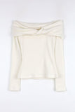 Muller twist off-shoulder top