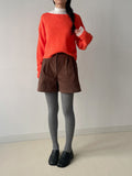 Alpaca Wool Boat Neck Crop Knit