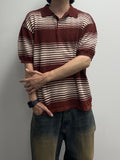 Crust Stripe Collar Knit