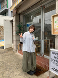 Huka Summer See-through Stripe Shirt
