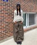 Juri Cut Pintuck Balloon Cotton Long Pants
