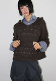 NETTED HOOD KNIT