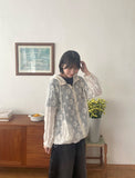 Langes Flower See-Through Summer Hood Zip Up