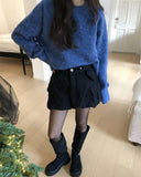 Polup wool slit button knit