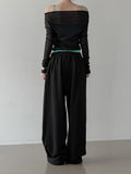 Bellin See-through Off-Shoulder Cardigan