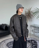 Fez Vintage Washing Leather Jacket