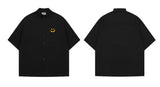 Small Drawing Smile Overfit Short Sleeve Shirt