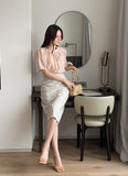 Harib Summer Span H-Line Skirt (Belt Set)