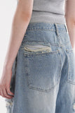 Anaheim distressed bermuda denim pants