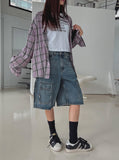 Zipper Two Way Cargo Bermuda Pants