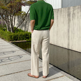 Chid two-tuck linen banding pants