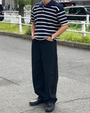 USA Cotton Curved Wide Pants