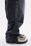 Milo snap wide denim pants