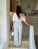 Splet Two Pin Tuck Wide Slacks