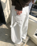 Lesion Pocket Strap Balloon Fit Cotton Long Pants