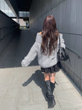 [Scrunchie Set] Nora Off-Shoulder Loose Knit