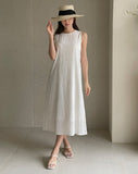 Blun Stripe Linen Sleeveless One Piece