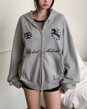 DEET Horse Numbering Two-Way Hood Zip-Up