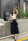 Enard satin flared skirt