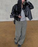 Rixer Khaki Bijo Long Wide Pants