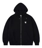 Bear Heart Embroidery Hood Zip-Up
