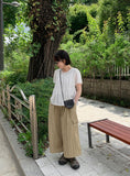 [unisex] Mue nylon banding string ankle length cargo pants