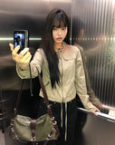 Kuel Strap Buckle Point Shoulder Bag