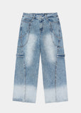 SNAP BIKER DENIM PANTS