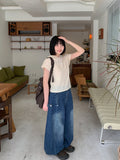 Myaho side snap balloon denim pants