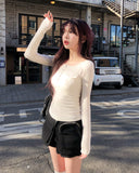 Rino Pocket Off-Shoulder Long Sleeve