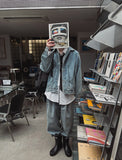 High Pintuck Wide Denim