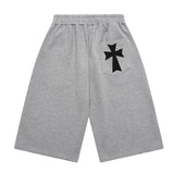 DOT CROSS Embroidery Bermuda Pants