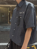 ENZ STRIPED HALF SHIRT