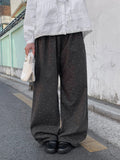 [BAONHAUS] Timder Cotton Wide Banding Flower Pants