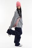Smooth corduroy pintuck wide pants
