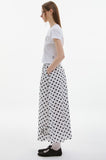 maxi dot corsage skirt