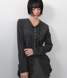 SHIRRING STRAP BLOUSE