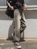 Demo Washing Gray Denim Pants