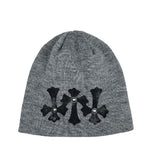 Triple cross rivet beanie