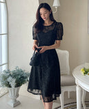 Bouquet embroidery lace one piece