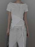 Tie Knot Boat Neck Tee