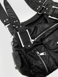 Keollo Pocket Leather Shoulder Bag