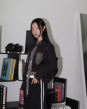 [Scarf Set] Pring Flower Printed Round Long Sleeve T-shirt