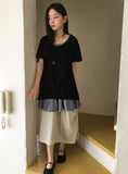 Kannahi Shirring Long Skirt