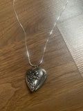 Fairy rose heart necklace