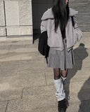 Fluffy padded buckle shoulder bag