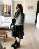 Pereu Dot Frill Midi Skirt
