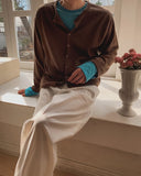 Leaf Crop Knit Cardigan