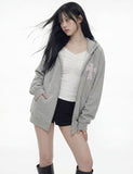 DOT CROSS Embroidered Hood Zip-Up