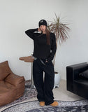 Renid Waffle Zipper Long Sleeve Tee